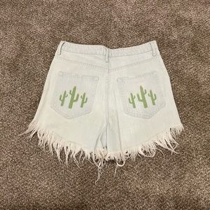Show Me Your Mumu rib cage cactus shorts